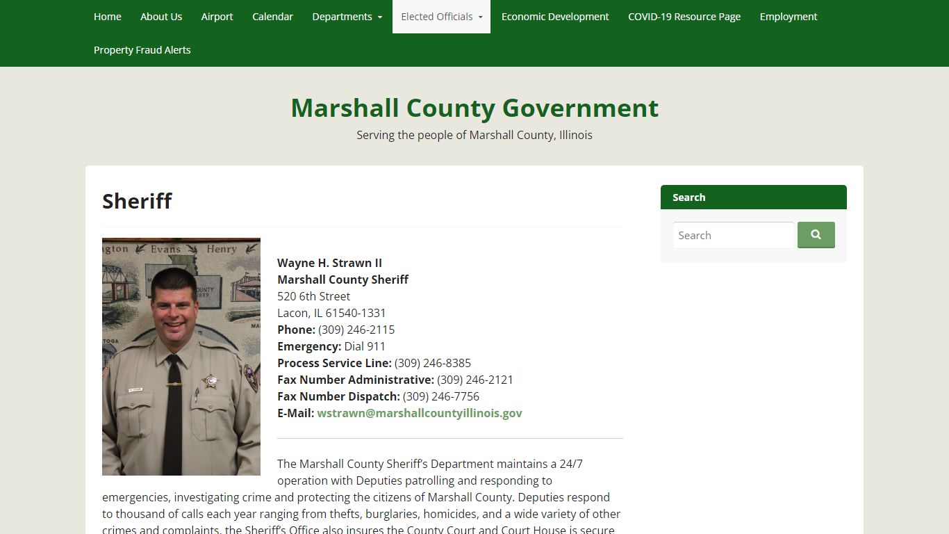 Sheriff | Marshall County Government