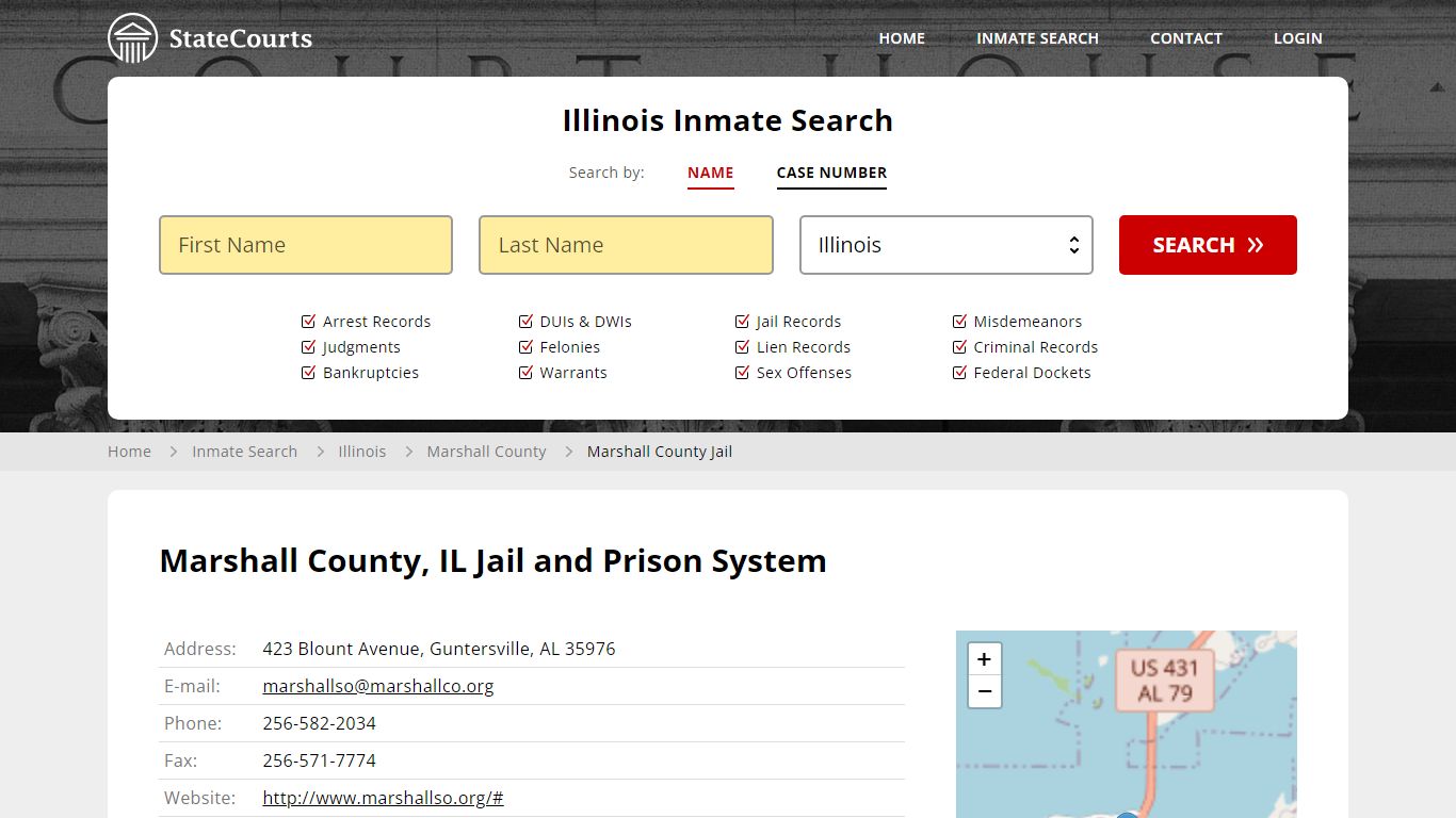 Marshall County Jail Inmate Records Search, Illinois - State Courts